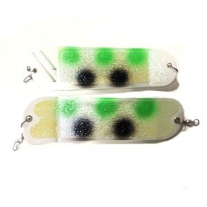 Salmon Candy Flasher 8&quot; White 2 Face