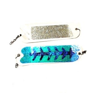 Salmon Candy Flasher 8&quot; White Megatron UV