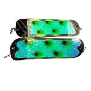 Salmon Candy Flasher 11&quot; Chrome UV Black Eye Peas