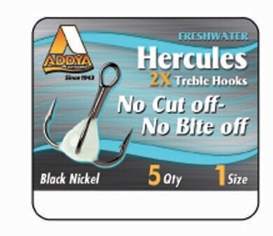 Addya Hercules No-Bite Off 2X Treble Hook 5pk #1