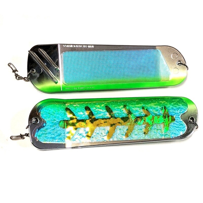 Salmon Candy Flasher 8&quot; Chrome Hammertime UV