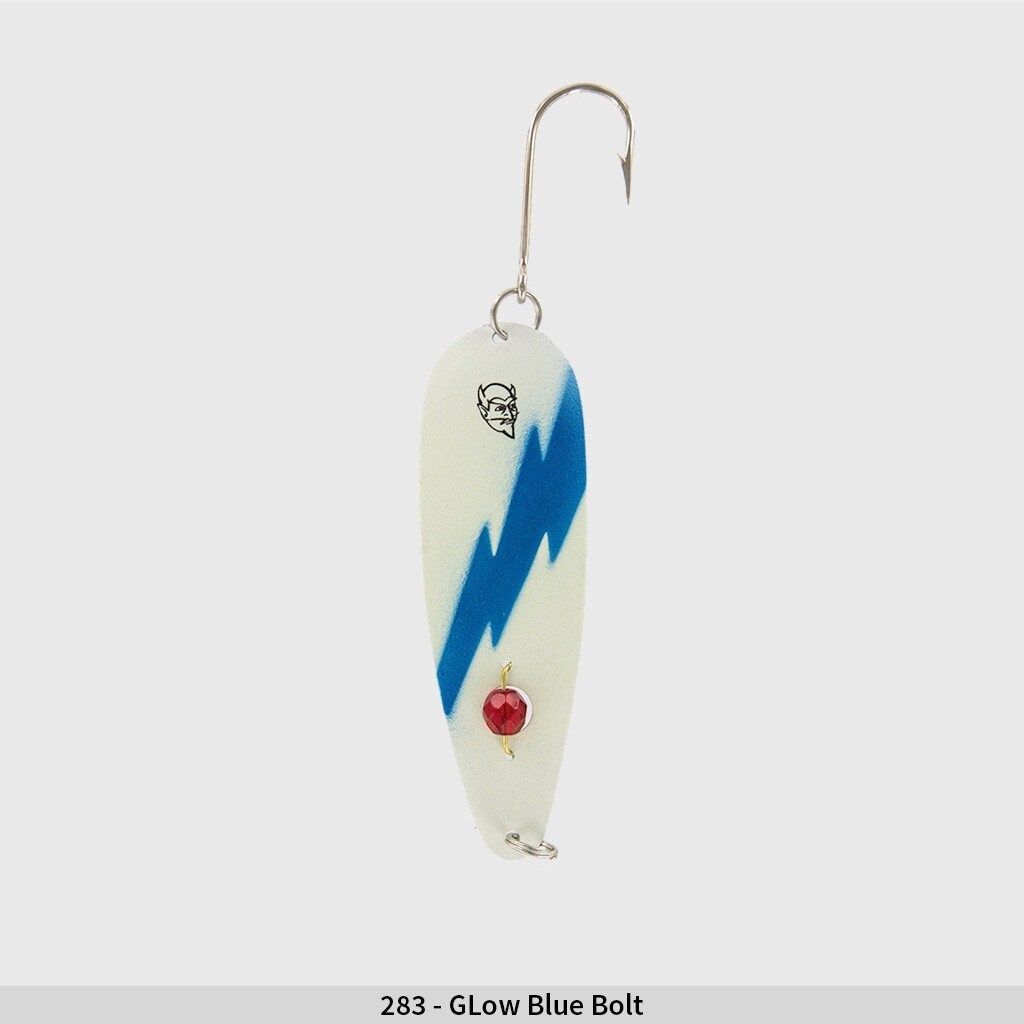Dardevle Evil Eye 1/5oz Nickel Glow Blue Bolt