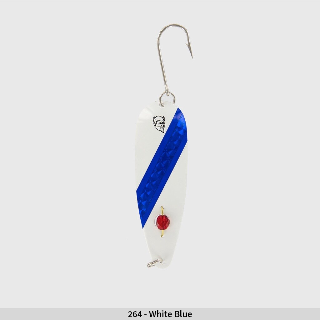 Dardevle Evil Eye 1/5oz Nickel White Blue
