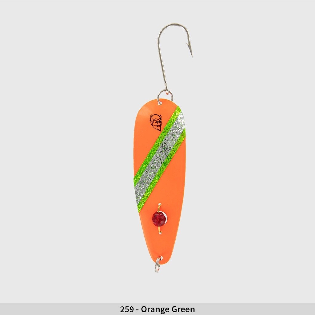 Dardevle Evil Eye 1/5oz Nickel Orange Green