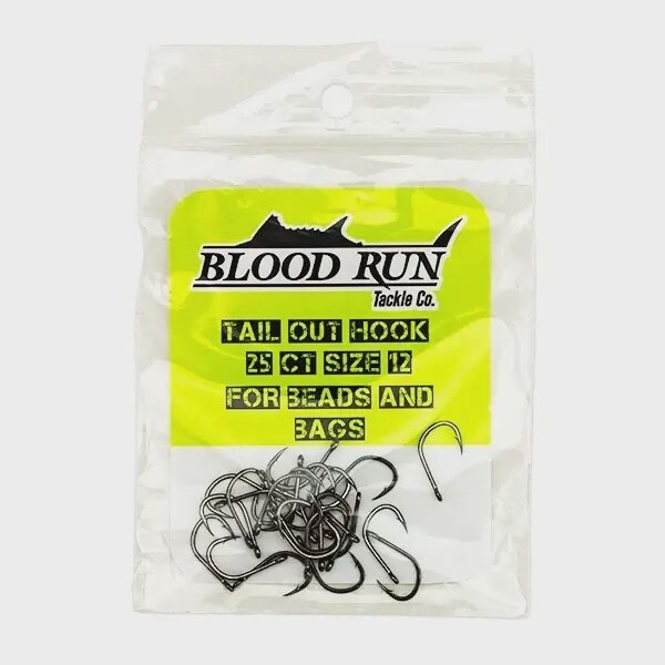 Blood Run Tail Out Hook 25ct #6