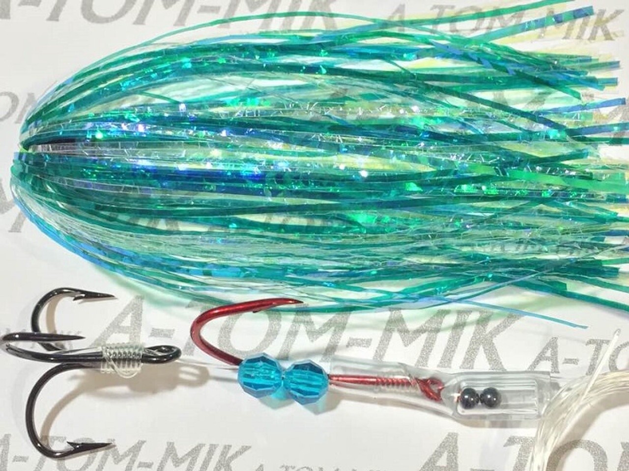 A-TOM-MIK Tournament Rigged Fly Aqua Trans