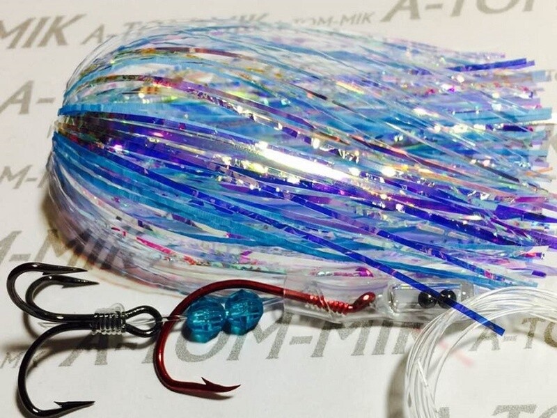 A-TOM-MIK Tournament Rigged Fly UV Blue Glow