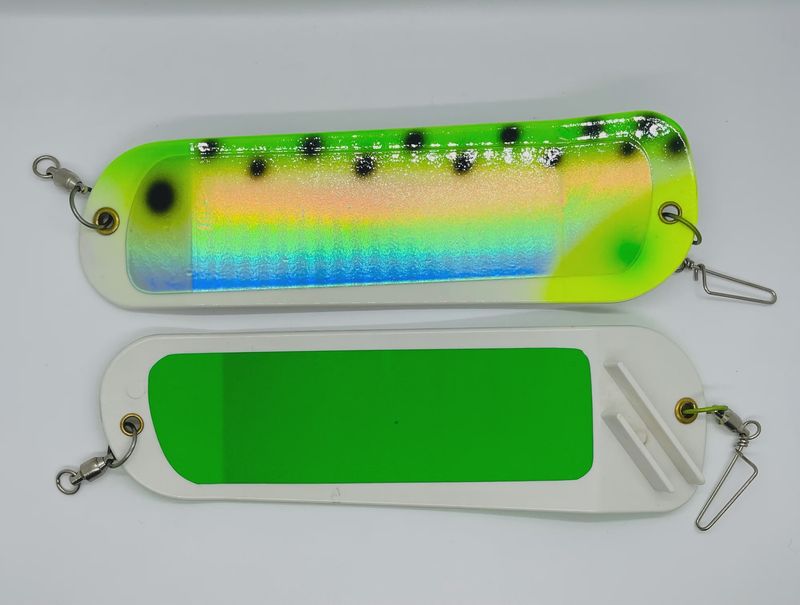 Gator Tackle Flasher 8&quot; Rainbow Leopard Superglow