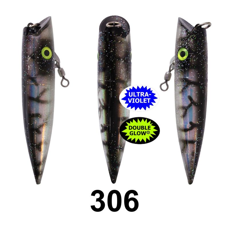 Silver Horde Ace Hi Plug 5&quot; UV Pearl Black Lightning