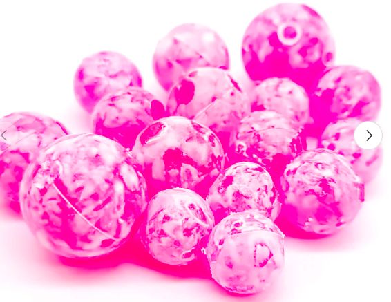 BnR Soft Bead 10mm Mottled Cerise