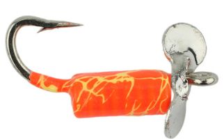 WM Tungsten Whirly Bug Jig #12 Orange Yellow Crackerized