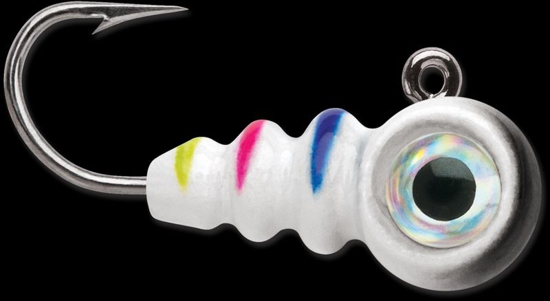 VMC Larv Eye Jig 1/32 Glow Black Wonderbread