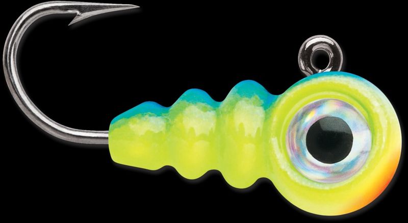 VMC Larv Eye Jig 1/32 Glow Parrot