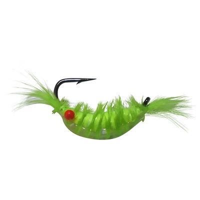 Kenders Tungsten Red Eye Shrimp #8 Chartreuse