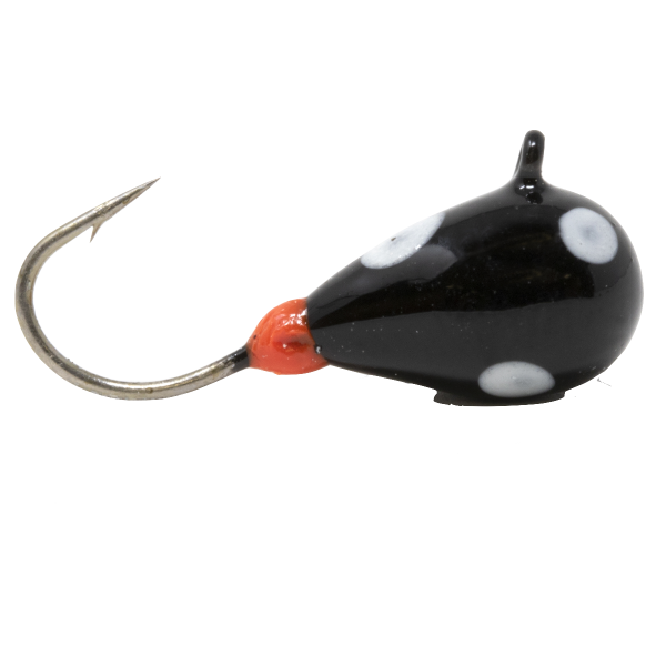 Clam Tungsten Drop #14 Black Glow Dot