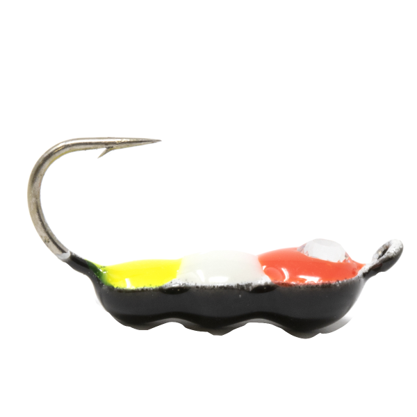Clam Half Ant Drop #10 Red White Chartreuse