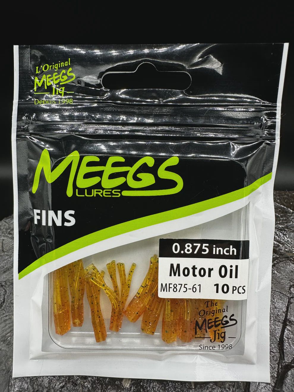 Meegs Fins Regular 1.35&quot; 8pk Motor Oil