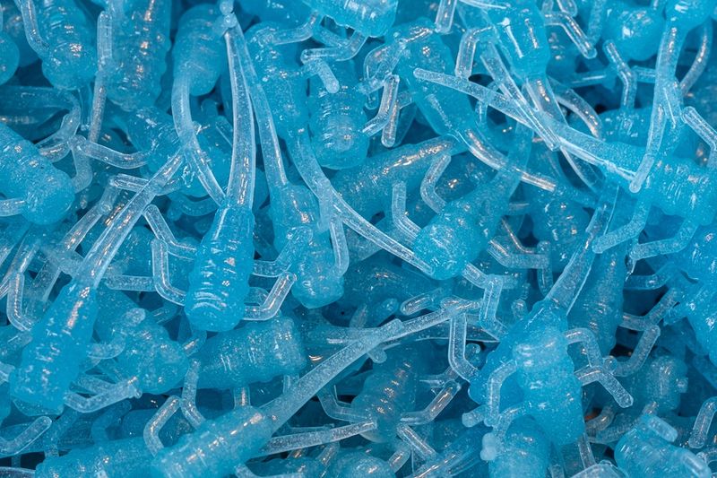 Panfish Plastics Chigger Fry 1&quot; Blue Glow
