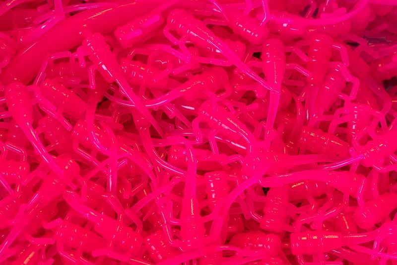 Panfish Plastics Chigger Fry 1&quot; Hot Pink