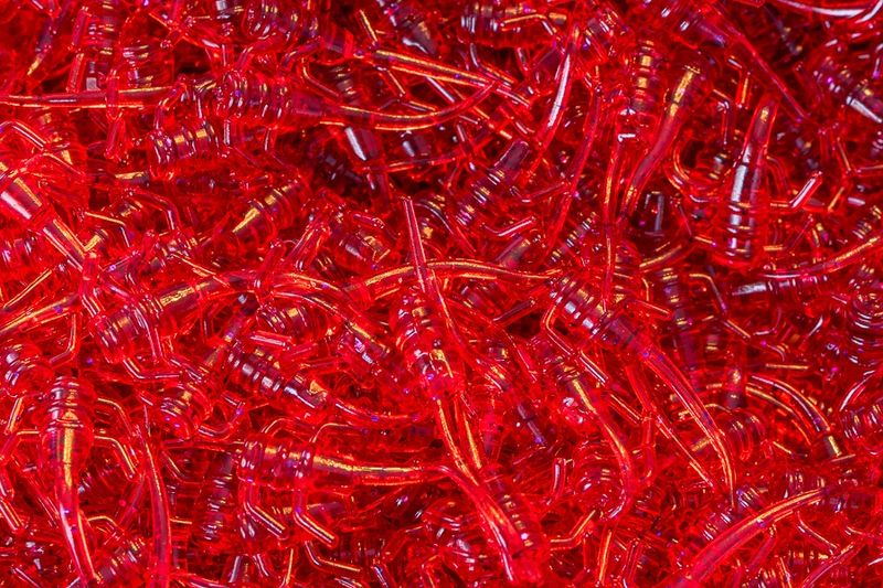 Panfish Plastics Chigger Fry 1&quot; Blood Red