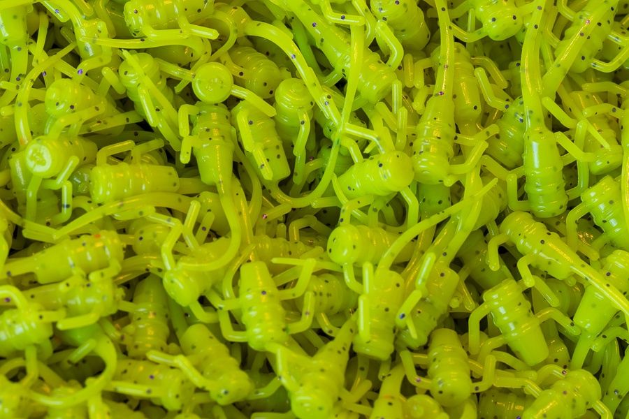 Panfish Plastics Chigger Fry 1&quot; Green Goober