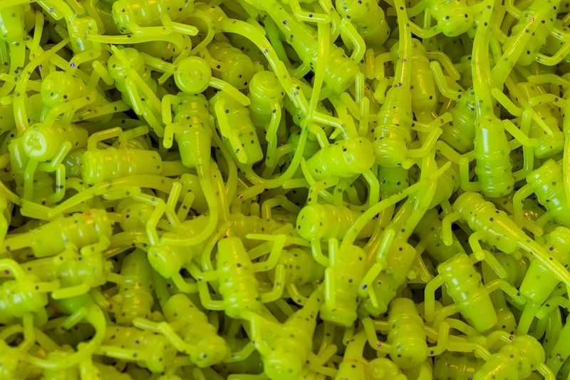 Panfish Plastics Chigger Fry 1&quot; Green Goober