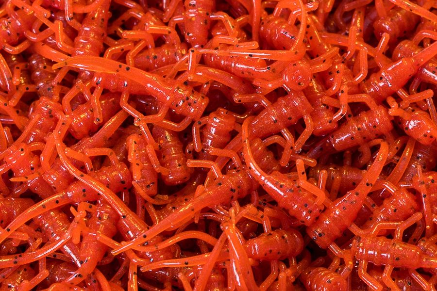 Panfish Plastics Chigger Fry 1&quot; Chili Pepper Red Glow