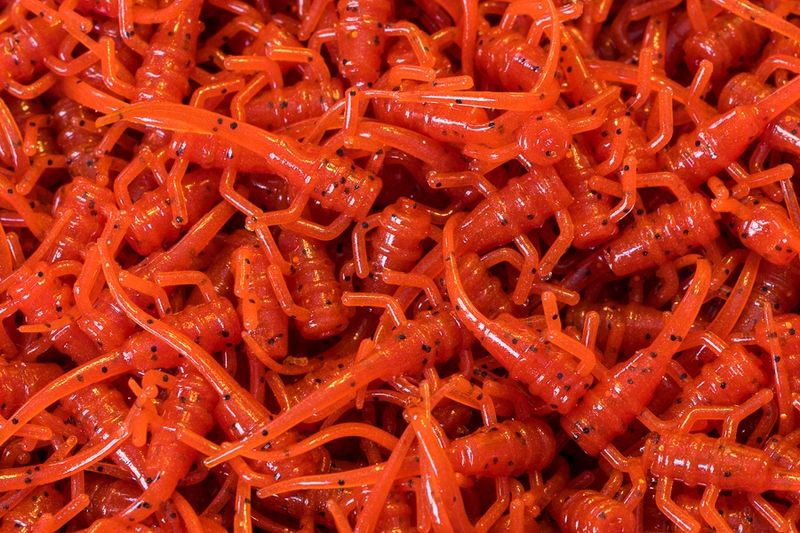 Panfish Plastics Chigger Fry 1&quot; Chili Pepper Red Glow