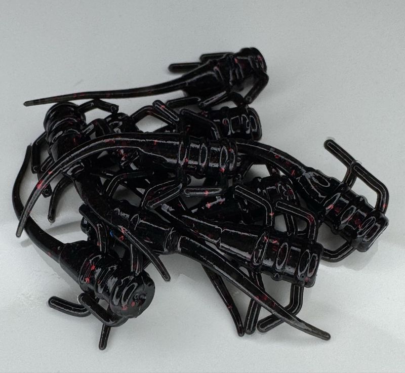 Panfish Plastics Chigger Fry 1&quot; Black Cherry