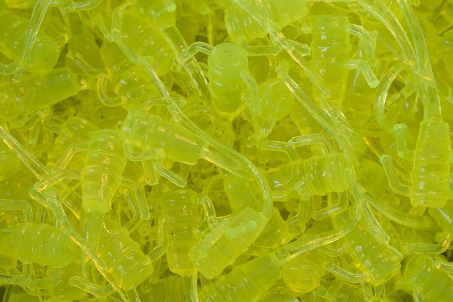 Panfish Plastics Chigger Fry 1&quot; Chartreuse Glow