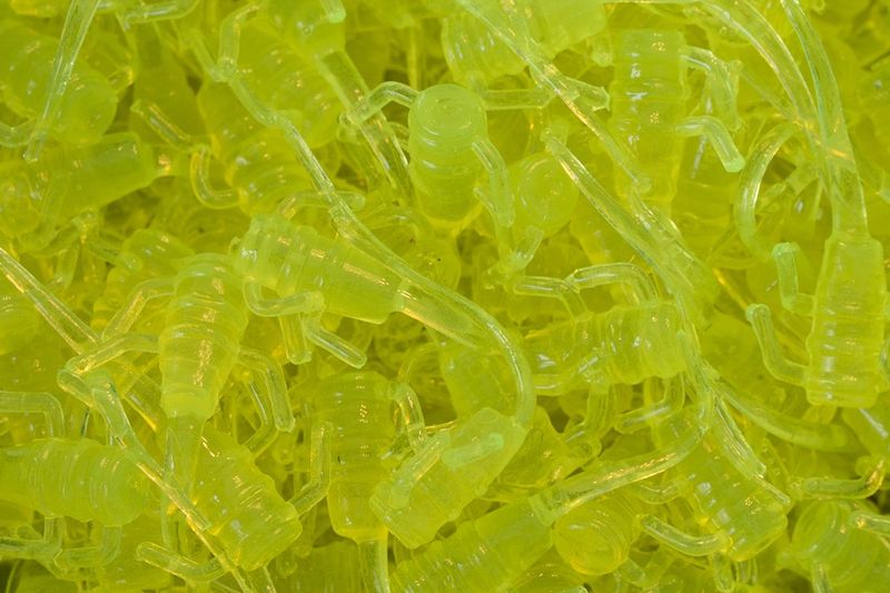 Panfish Plastics Chigger Fry 1&quot; Chartreuse Glow