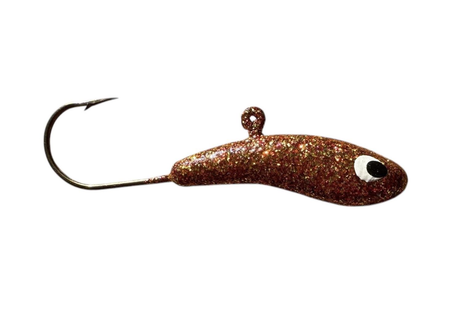 Lindy Slick Jigs - Custom Painted, Size: 3/16 oz, Color: Copper Goby