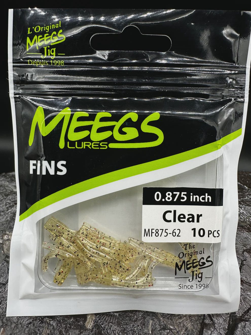 Meegs Fins Small .875&quot; 10pk Clear
