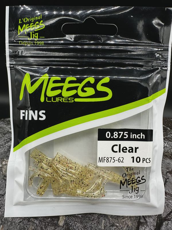Meegs Fins Small .875&quot; 10pk Clear