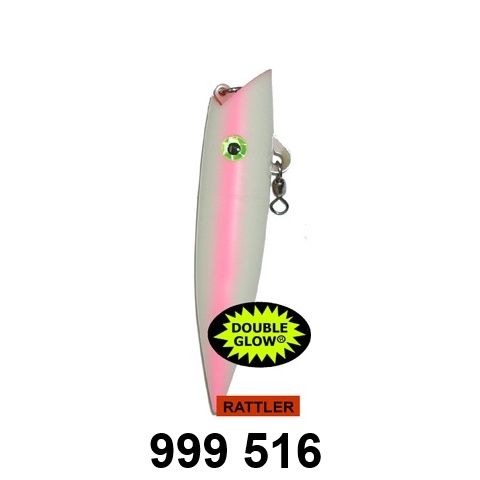 Silver Horde Ace Hi Plug 5&quot; Double Glow Pink Pearl