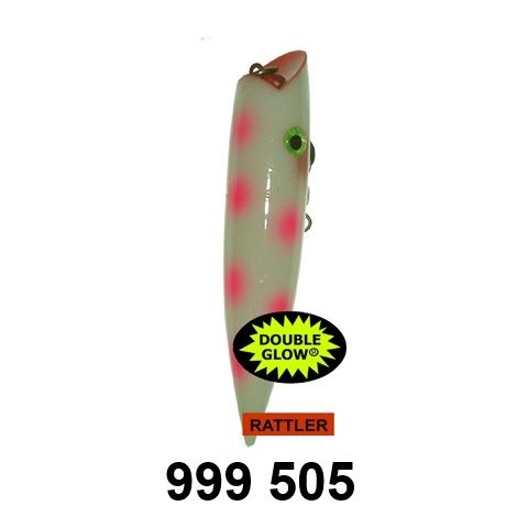 Silver Horde Ace Hi Plug 5&quot; Double Glow Pink Dots