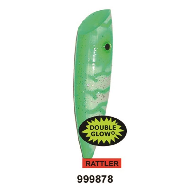 Silver Horde Plug 4&quot; Double Glow Green Lightning