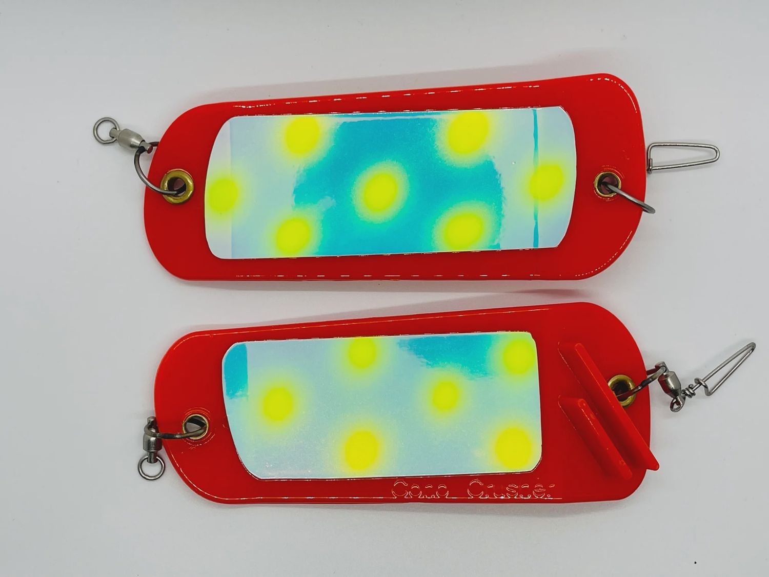 Gator Tackle 5.5&quot; Coho Crusher Flasher Orange Yellow Dots