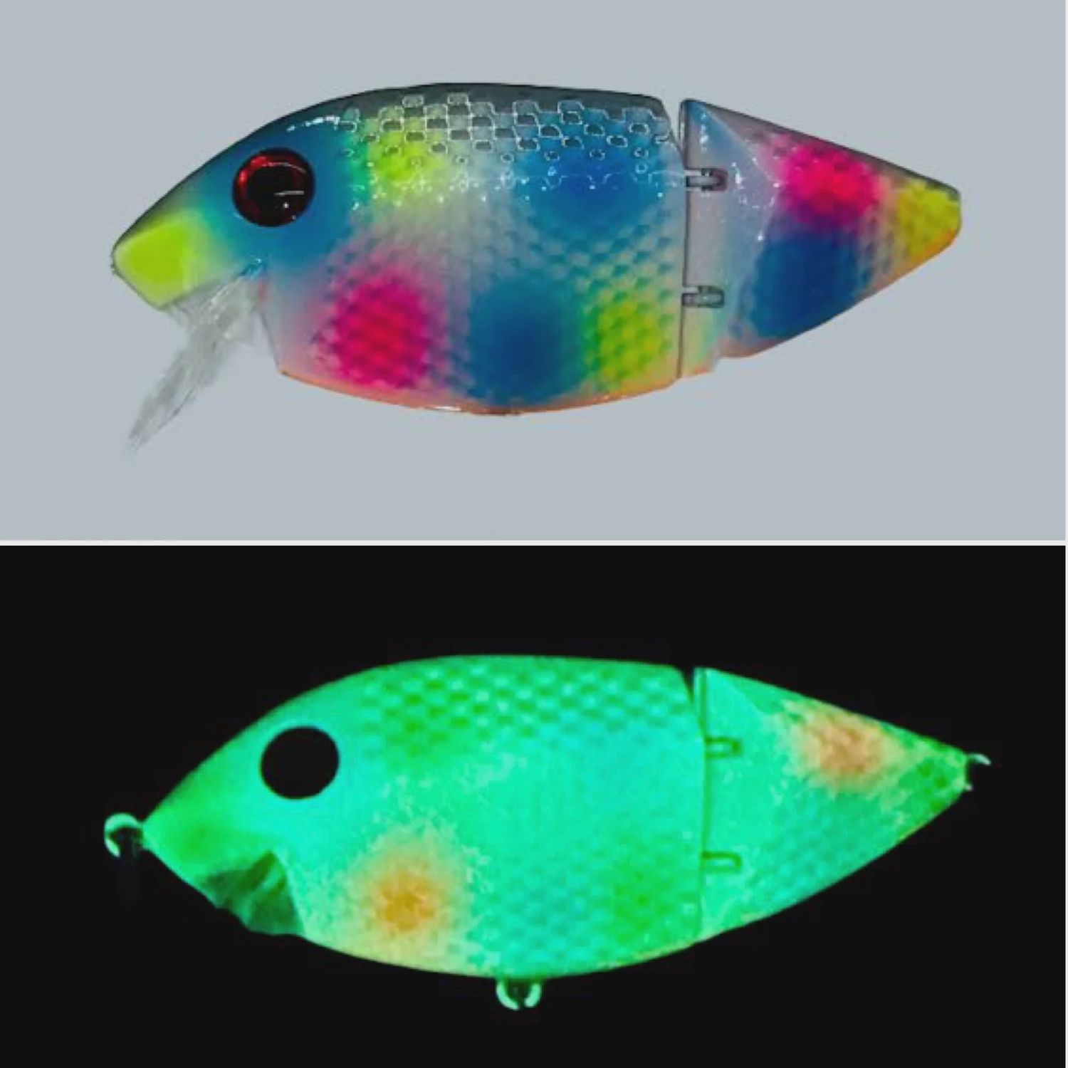 Gator Tackle Jointed Slim Fin Glow Wonderbread