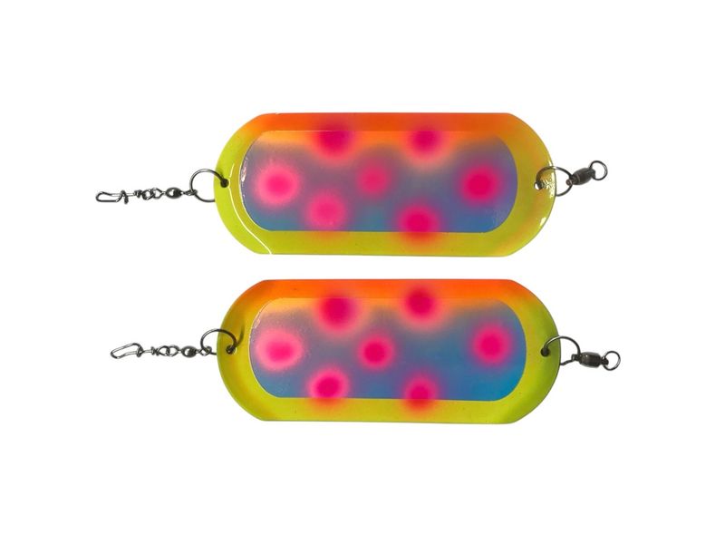 Salmon Candy Double Wide Pink Dots UV