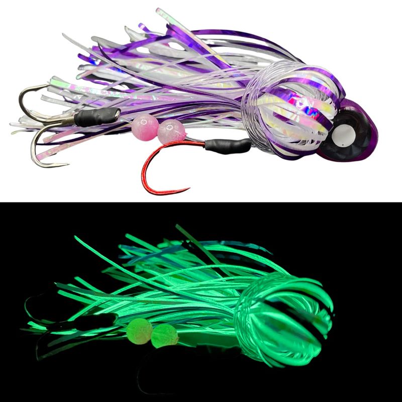 Beaver&#39;s Lures Big Eyed Trolling Fly Purple Pirate