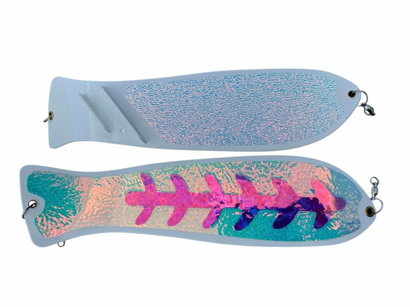 Screamin&#39; Drags 12&quot; Dual Fin Fish Blade White Megatron