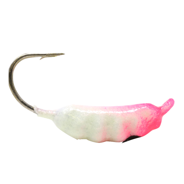 Clam Maggot Drop #10  White Pink Glow