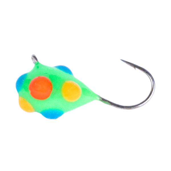 Clam Confetti Drop #14 Green Multi-Color Glow Dot