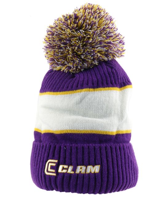 Clam Pom Hat Purple Gold
