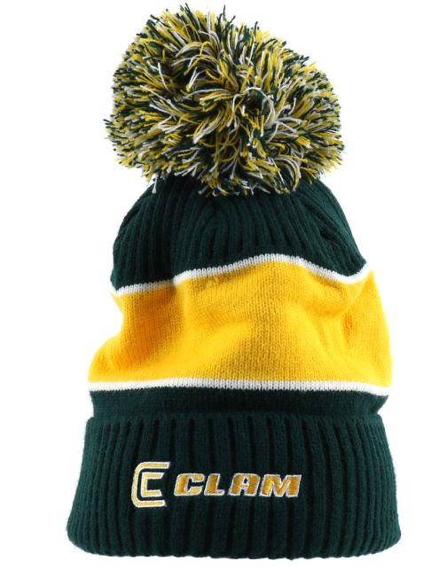 Clam Pom Hat Green Gold