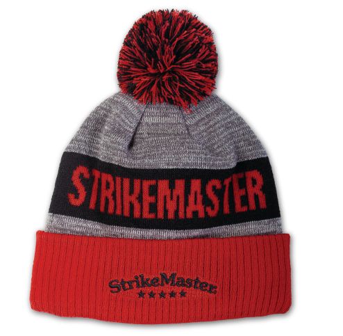 SM Pom Beanie Red Black