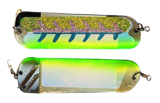 Salmon Candy Flasher 8" Alty's Green Stud UV**