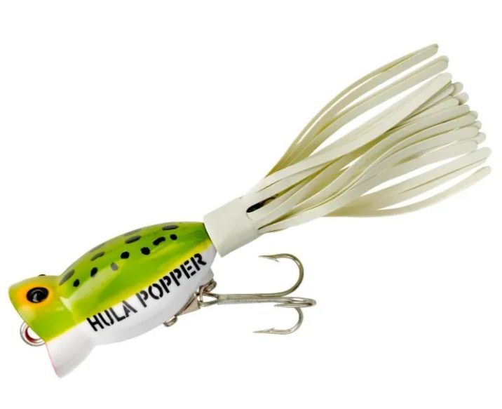 Arbogast Hula Popper  1/4oz White Frog