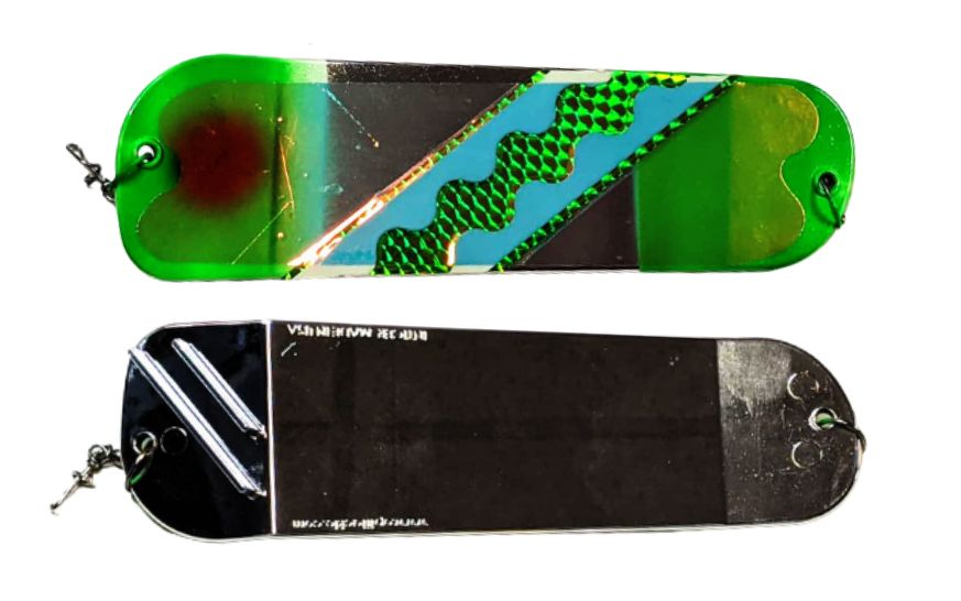 Salmon Candy Flasher 8" Green Knight UV